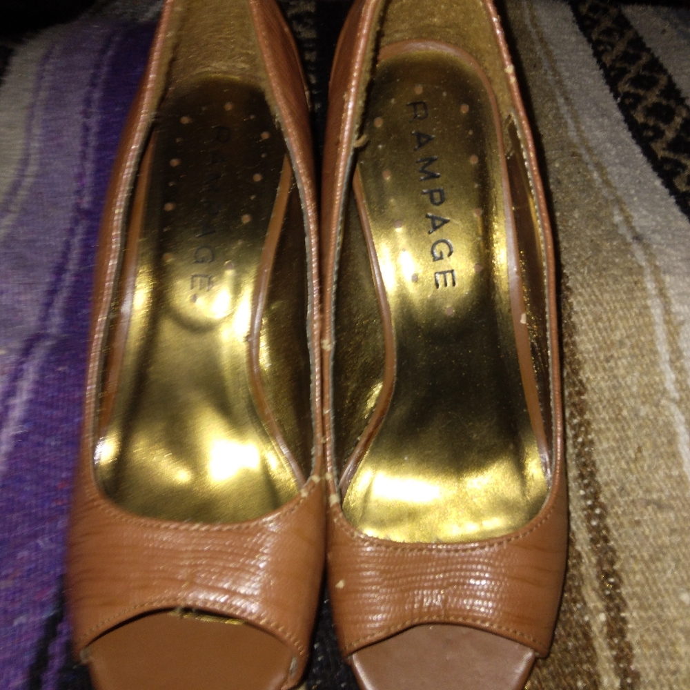 Tan High heel open toe